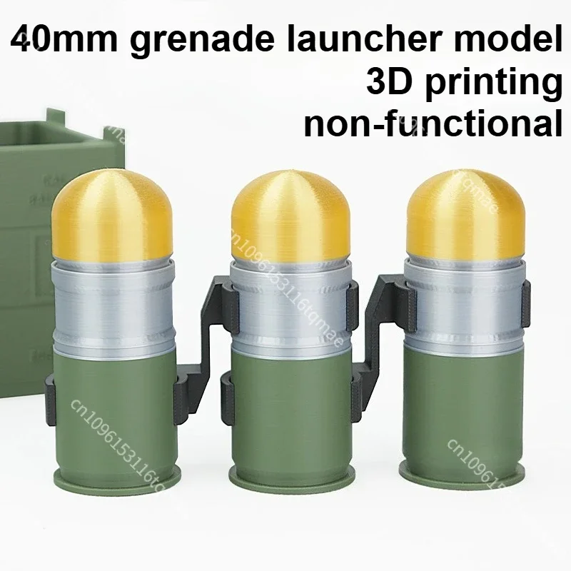 3PCS 3D Printed M433 Type 40mm Model Static Non-functional Military Enthusiast Handicraft Teaching Demonstratio Ornament