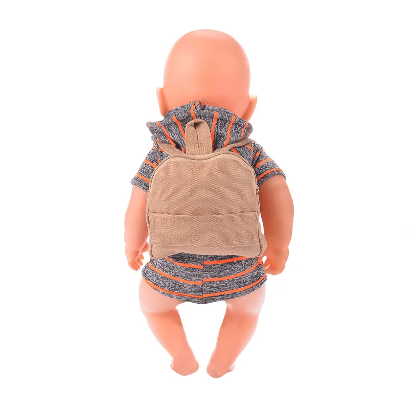 Mochila de muñeca con bonitos patrones de animales, accesorios de ropa para muñecas Reborn de 18 pulgadas y 43cm, bolsa de nuestra generación, regalos para bebés