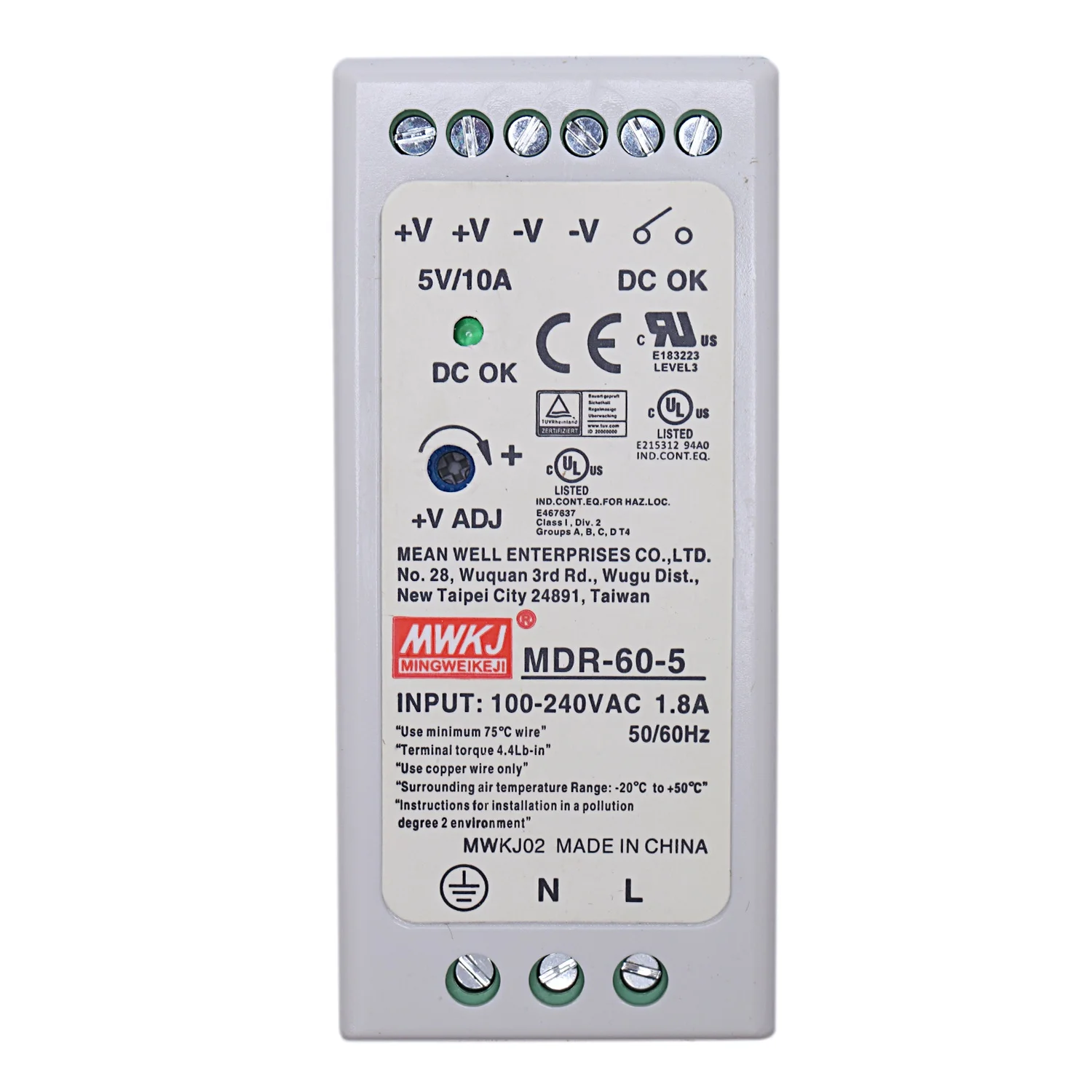 MDR-60 5V 60W Din Rail Voeding Ac-Dc Driver Spanningsregelaar Voeding Suply 110V 220V