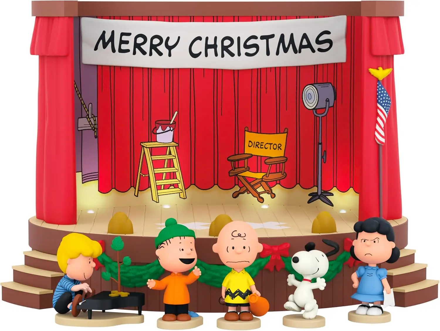 2025 Peanuts Gang Christmas Decoration with Light & Sound, Perfect Gift for Fans