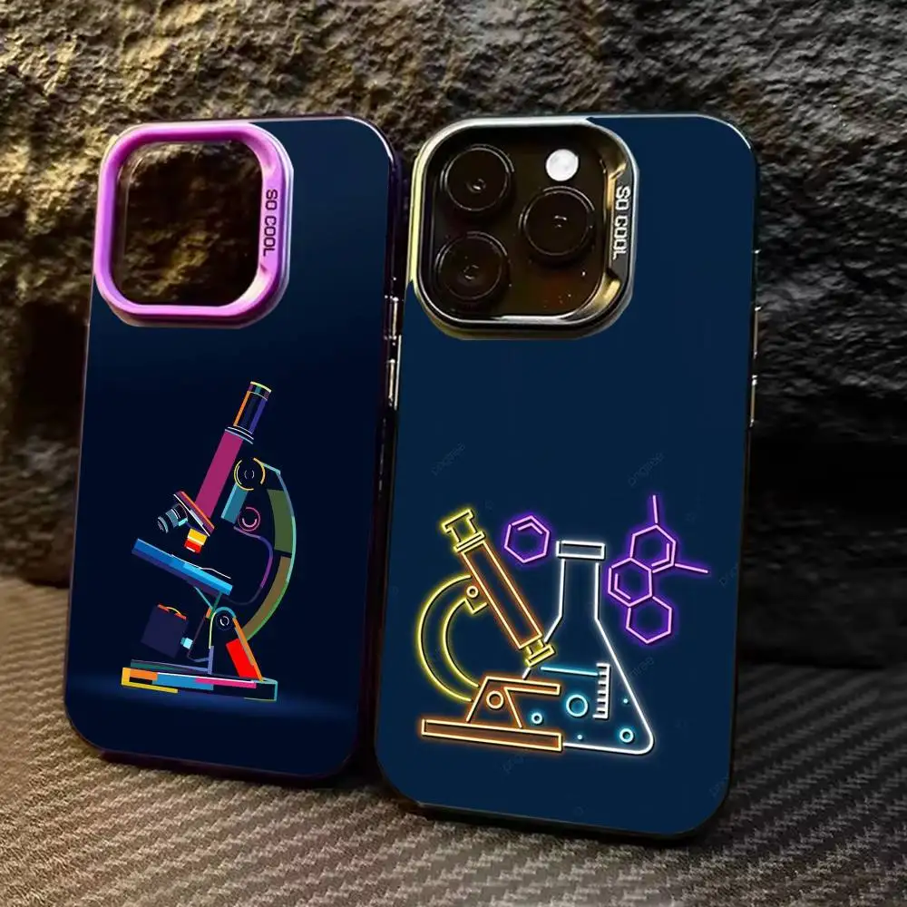 

Science Biology Laboratory Phone Case For iPhone 17,16,15,14,13,12,11,Pro Max,Plus black Candy Silver Cover
