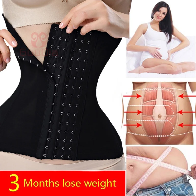 GUUDIA Body Wraps Works for Tighten Loose Skin 6 Rows Buckles Waist Trainer for Women Shaper Corset Body Shaper Girdle Trimmer