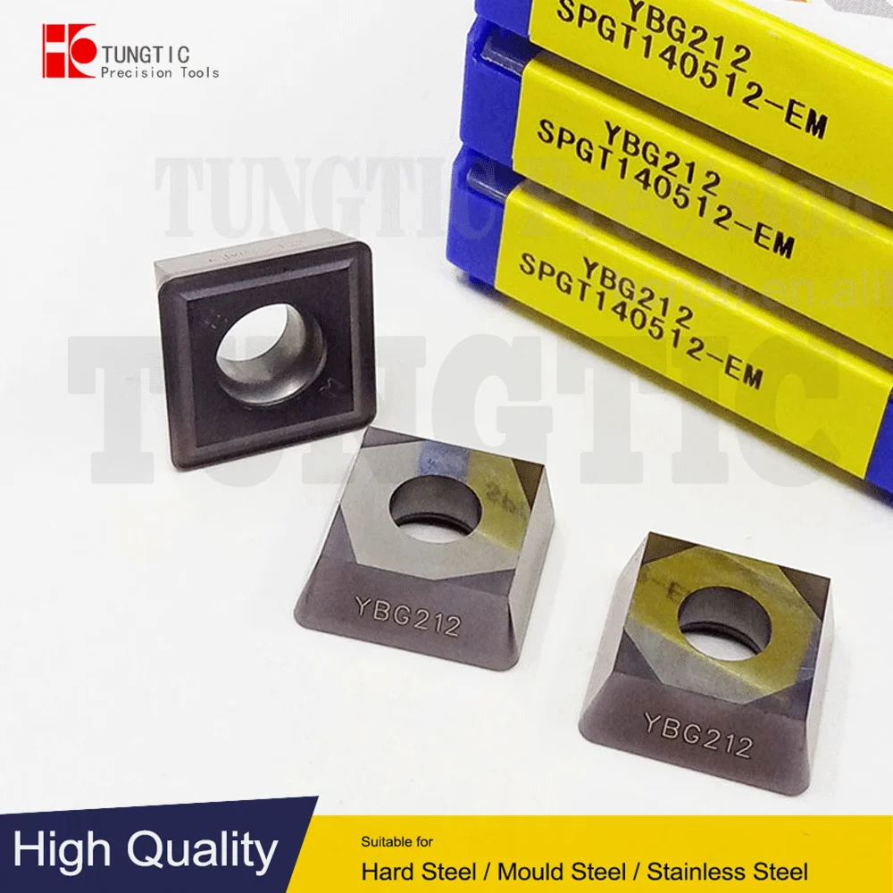 SPGT140512-EM YBG212 YBG205 Indexable Milling Inserts Carbide Cutter For CNC SPGT 140512-EM