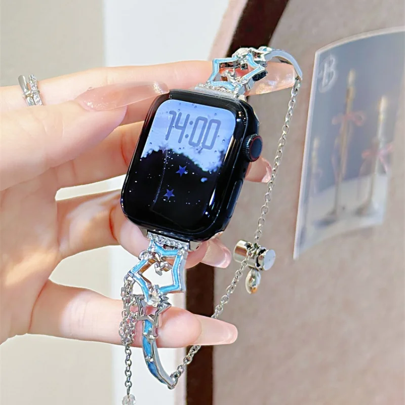 

Полый звездный дизайн допамина, совместимый с ремешком iWatch, модный ремешок 38 мм, 40 мм, 41 мм, 42 мм, 44 мм, 45 мм, 49 мм