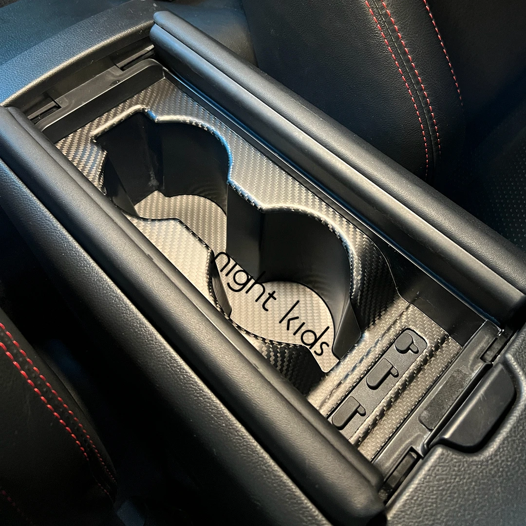 Night Kids for 2022+ Toyota GR86 Subaru BRZ Carbon Fiber Armrest Box Interior Trim Sticker GR86 BRZ Dry Carbon Interiors