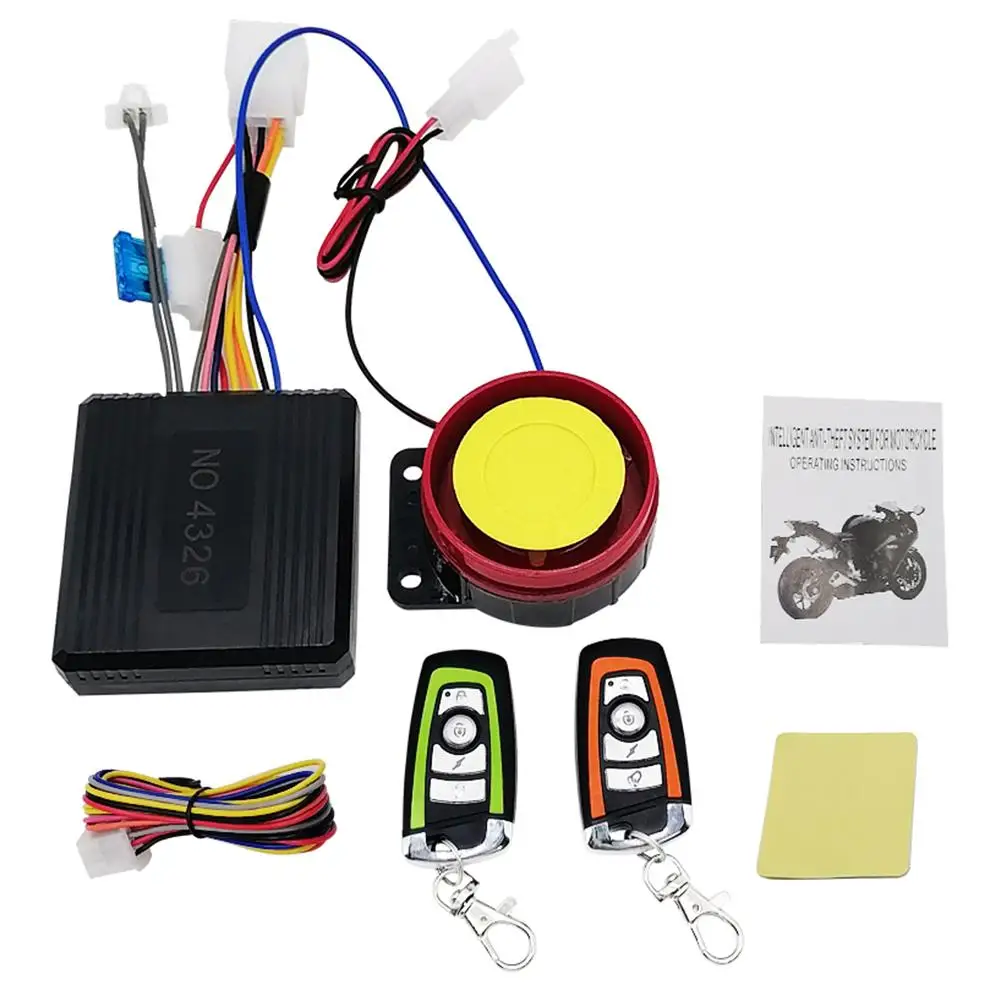 Système d'Alarme Universel pour Moto, Dispositif Unidirectionnel avec Protection de Démarrage, Contrôle du Moteur avec Télécommande de Surcharge G4q5, 12V