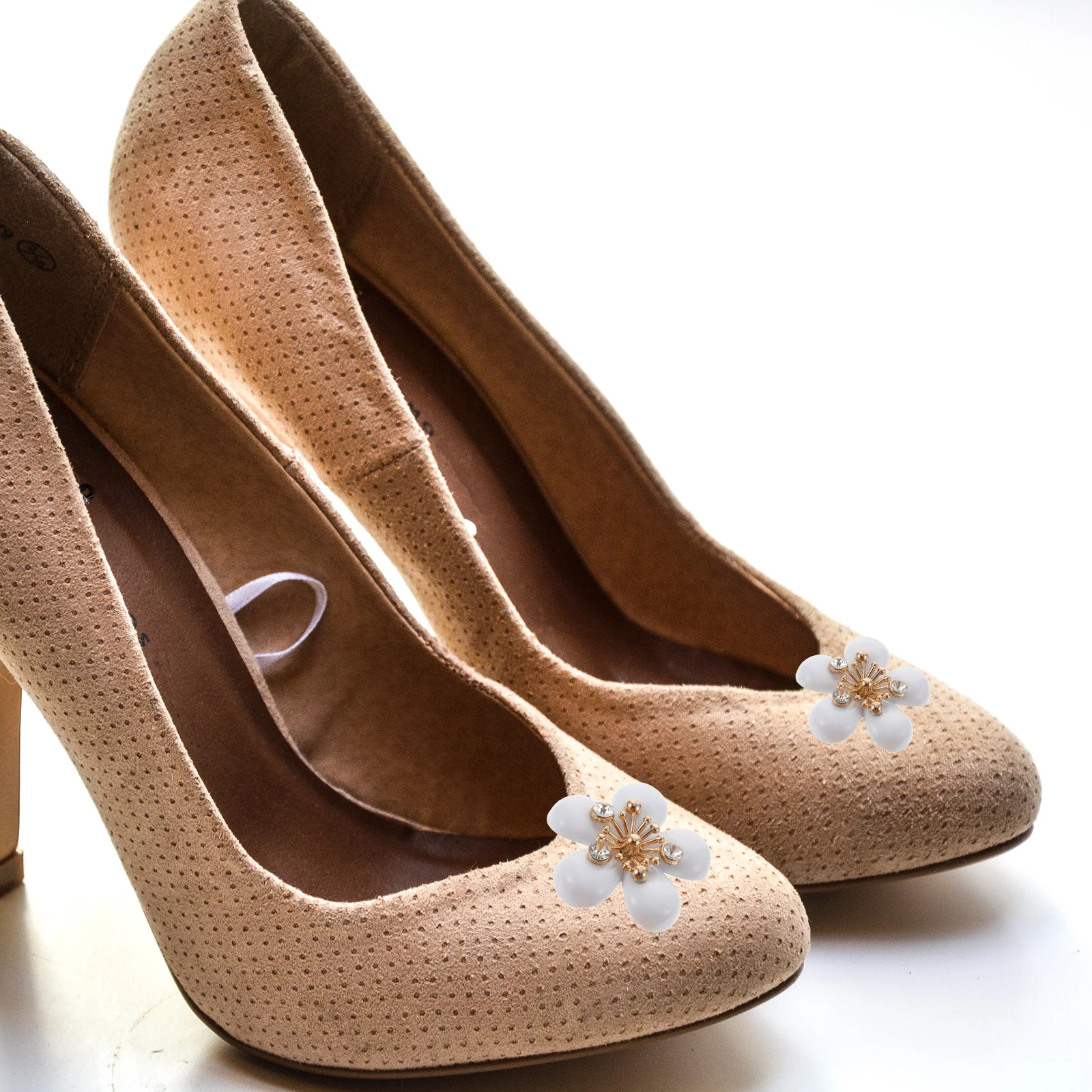 

Flower Shoe Clip with Rhinestone Decor Elegant Women Shoe Buckle for Wedding Party Dance Graduation Event Wedding Shoes Buckle