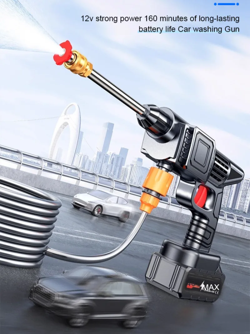 Wireless Electric High-Pressure Car Wash Machine Household Car Wash Watering Nozzle Home Garden Cleaning Car Washing Accessories