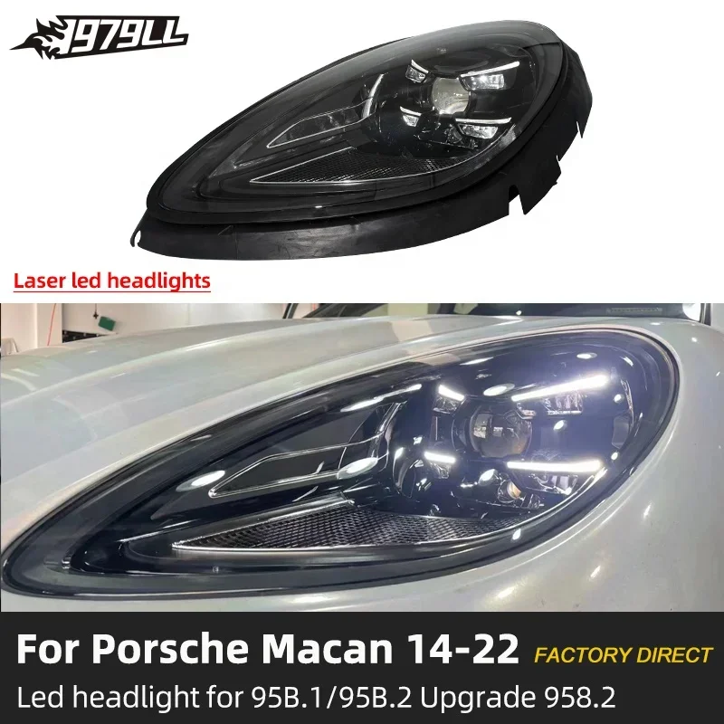 [1979LL]Plug and play 2014 2017 2019 2020 2016 95B light upgrade to 2023 matrix style  led headlights For Porsche Macan 95B