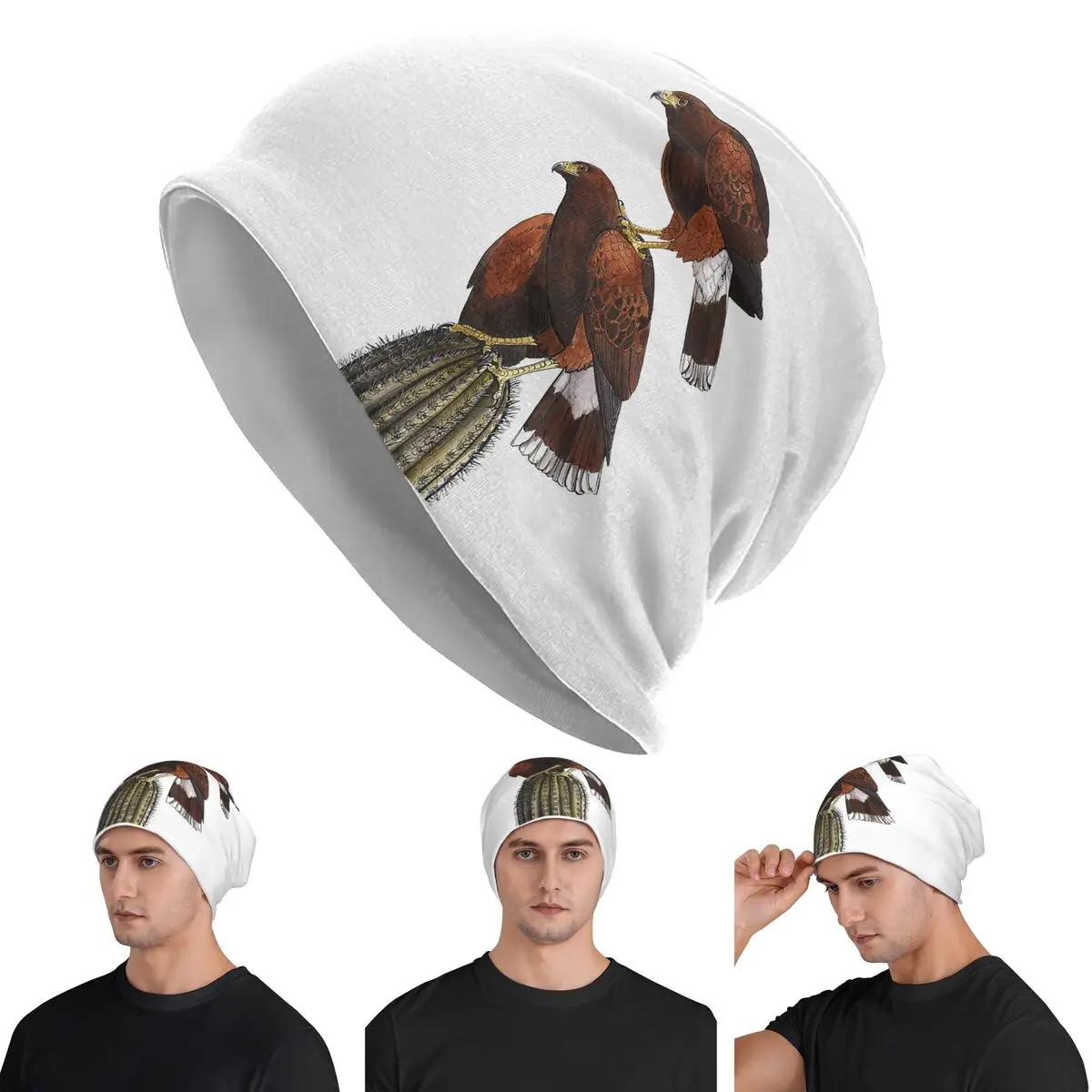 

Harris Hawk Stack Skullies Beanies Hats Warm Autumn Winter Outdoor Cap Knitted Bonnet Caps for Unisex Adult