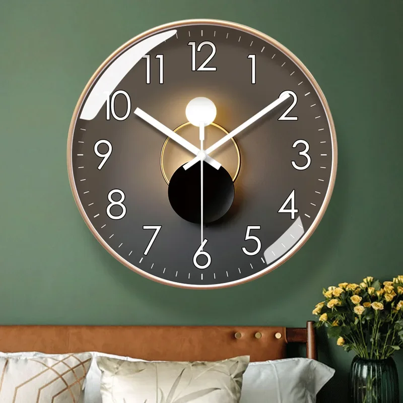 Reloj de pared de 14 pulgadas, relojes para el hogar, sala de estar, relojes de pared modernos de estilo nórdico simple, relojes de cuarzo de lujo, Reloj de Pared Creativo