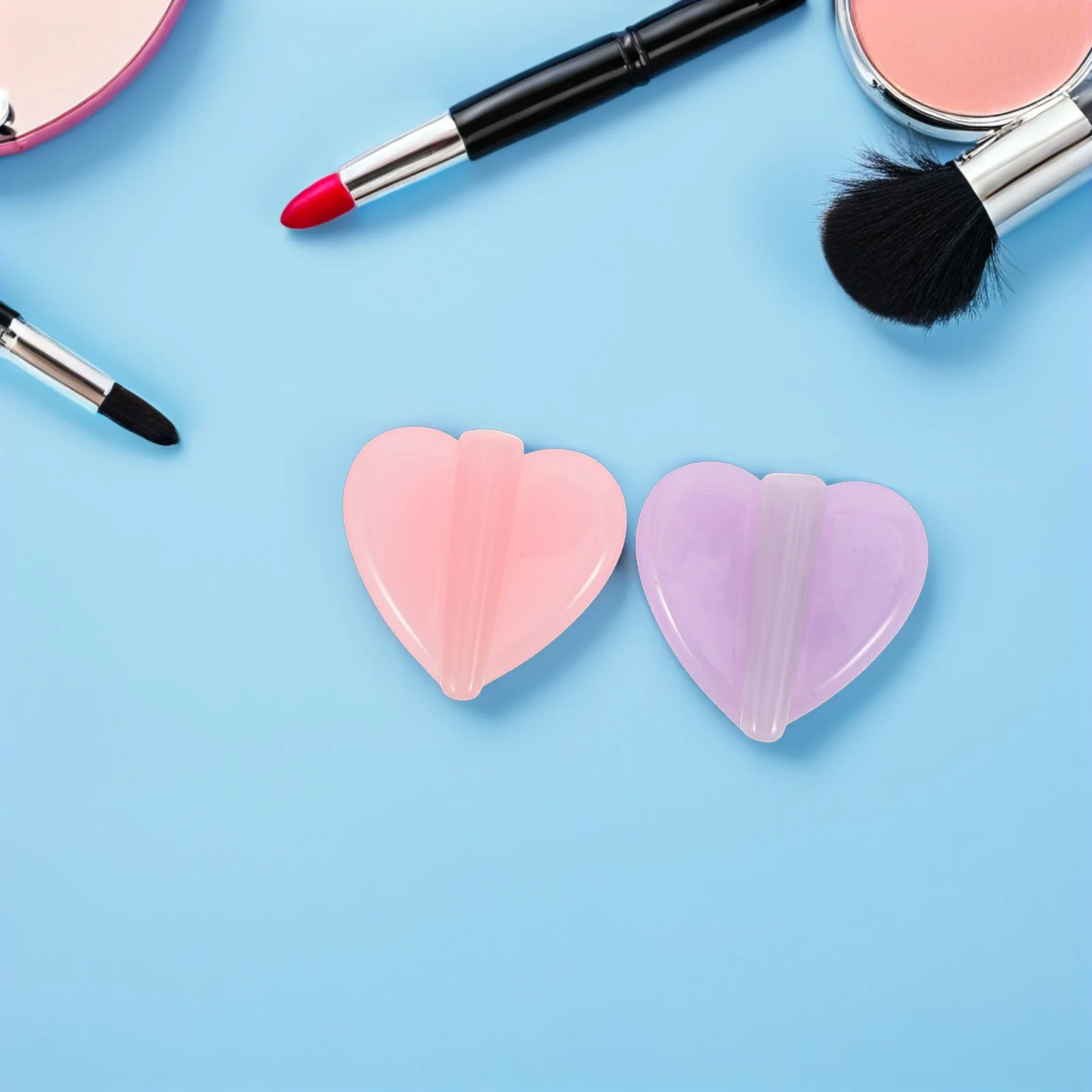 

2Sets Artistic Nail Bending Mold Set Embossed Acrylic Heart Shape Tool Home Nail Art Equipment DIY Party Decoration