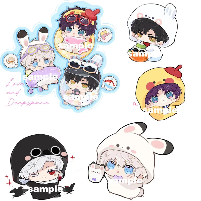 

Anime Love and Deepspace Rafayel Zayne Xavier Caleb Sylus Cosplay Acrylic Keychain Pendant Cartoon Cute Delicacy Gifrt