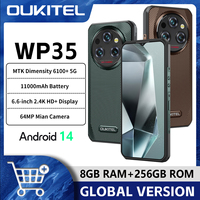 Oukitel WP35 Rugged Smartphone 5G,6.6-inch 2.4K Screen,11000mAh,Dimensity 6300+,24GB + 256GB,64 MP Cmaera,NFC Android Smartphone