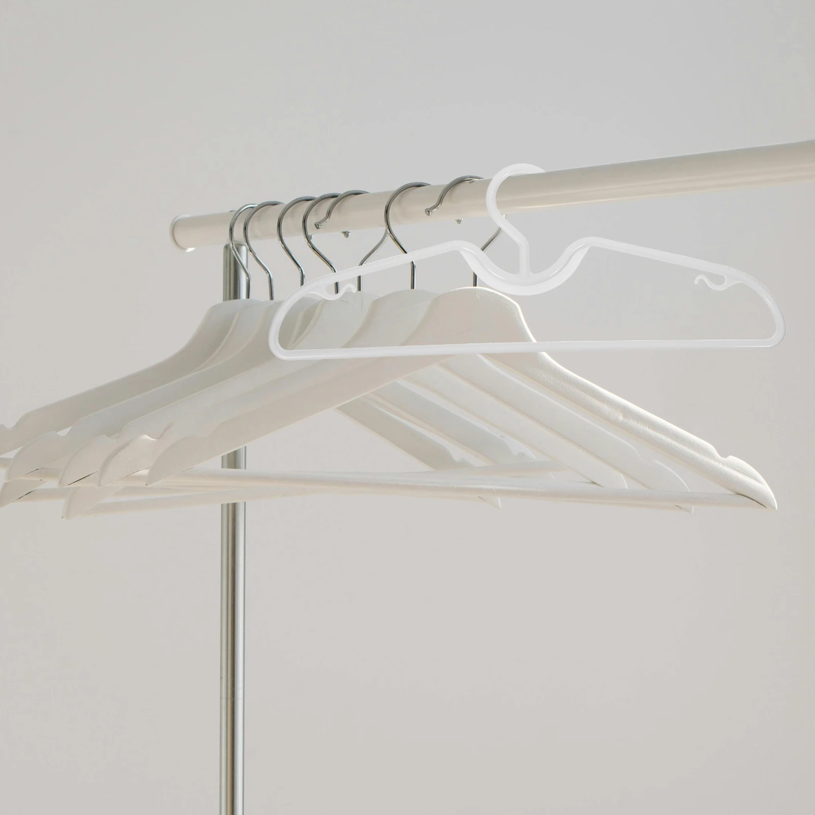

10Pcs Short Neck Hangers Non Slip Plastic Prevents Bulging Keeps Clothes Flat Perfect for Crowded Closets Space Saving