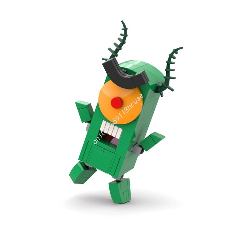 

86 шт. MOC Build-A-Plankton Губка Боб SquarePantser Строительные блоки Рождественский подарок Пазлы-строительные игрушки Наука и техника