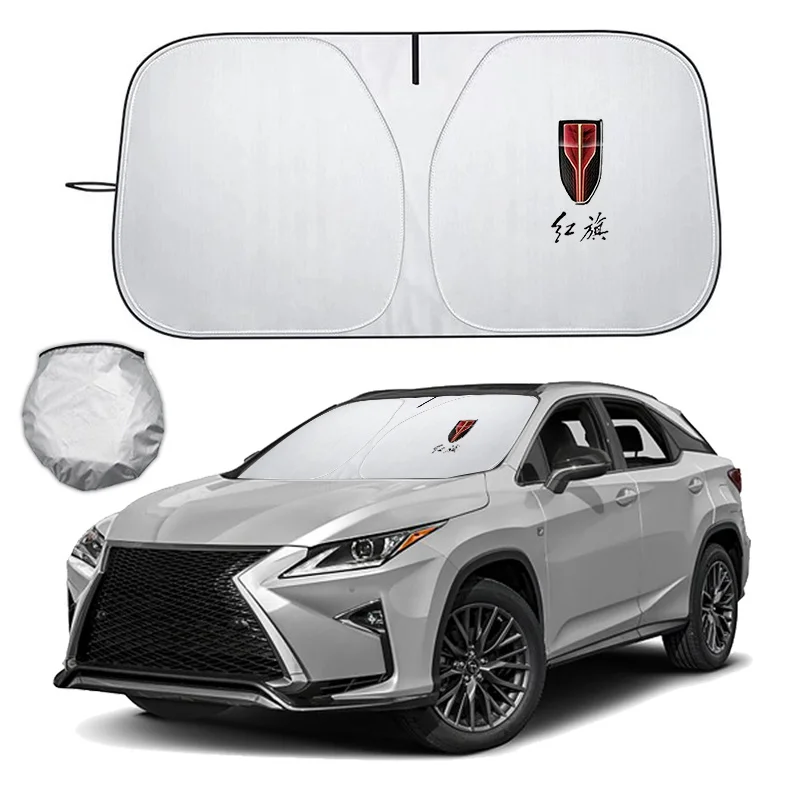 

Foldable Car Windshield Sun Shade Cover for Front Window Sunscreen UV Protector For FAW Hongqi HS5 H5 H9 HS7 H7 HS3 L9 2020-2021