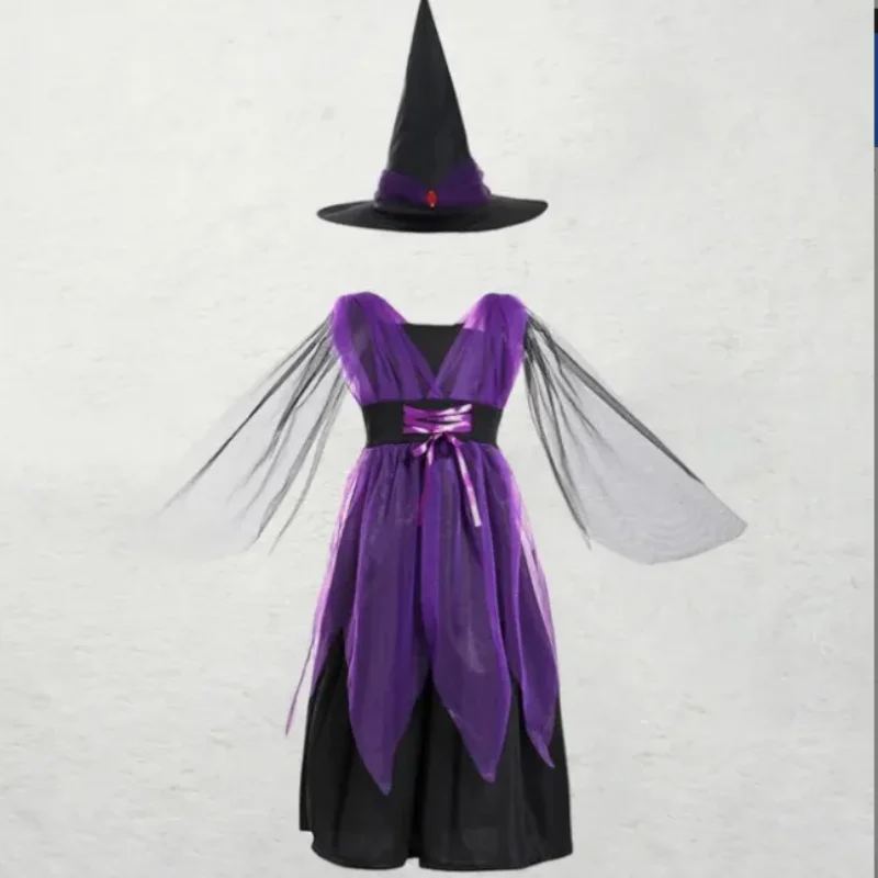 Children\'s Role-playing Witch Costumes Baby Girls Halloween Costumes Cosplay Costumes Kids Dress Performance Costumes