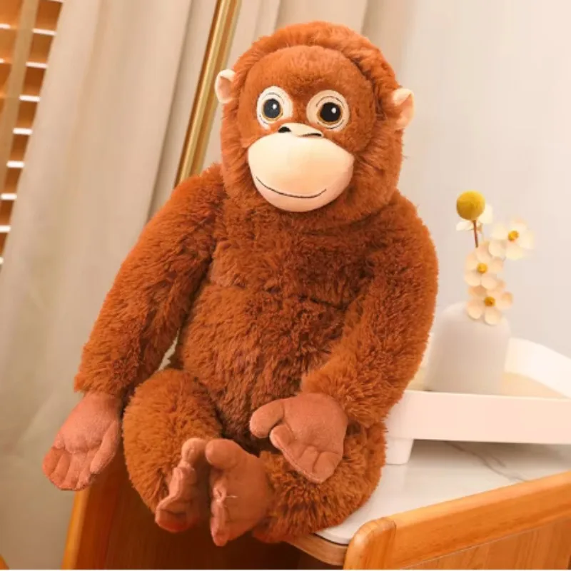 Simulation de singe orang-outan beurre, sac en peluche super doux, animaux en peluche, jouets Anime dessin animé, décor garçons et filles, cadeaux d'anniversaire oreiller