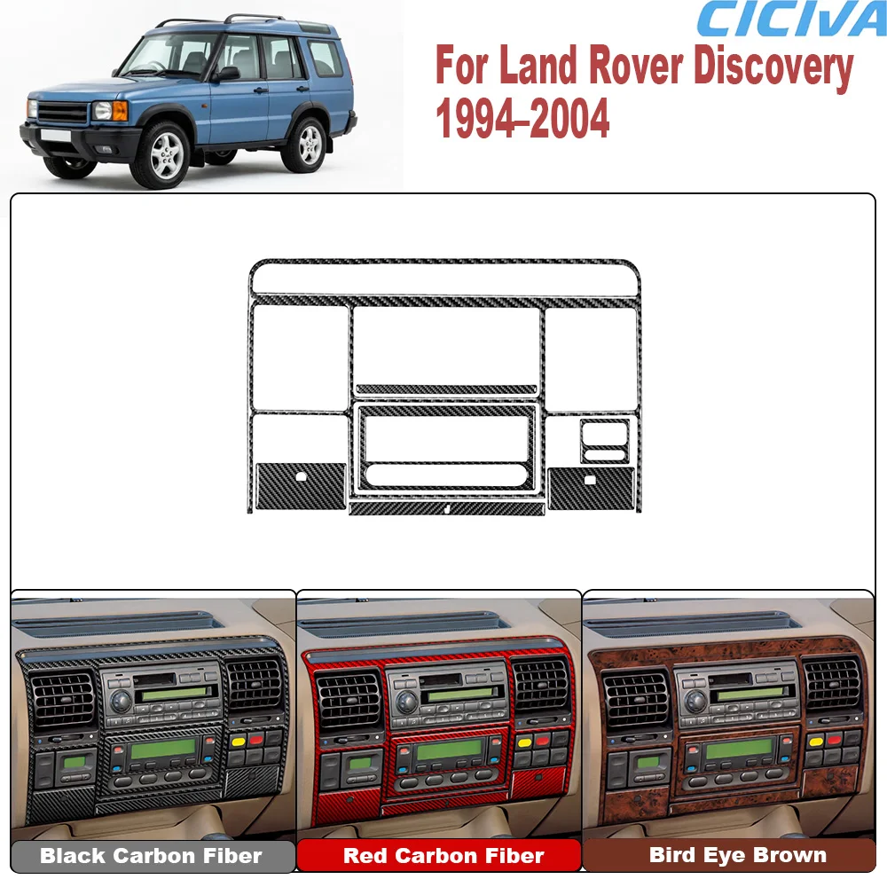 Для Land Rover Discovery 1994 1995 1996 1997 1998 1999 2000 2001 2002 2003 2004 Набор отделки центральной консоли из настоящего карбона B