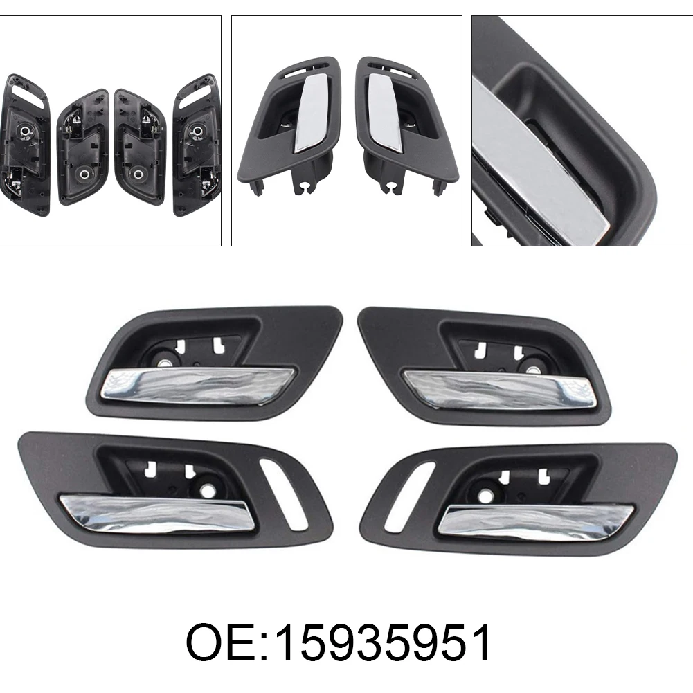 

4x Front Rear Left Right Interior Door Handle With Chrome Lever For Cadillac For Chevrolet For Gmc 1500 2500 3500 15935951