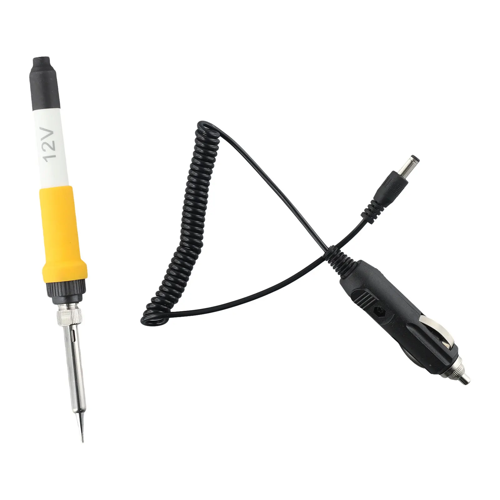 Adjustable Temperature Electric Soldering Iron DC 12V 60W Welding Solder Rework Station Heat Pencil Tips Repair Tools With Cable