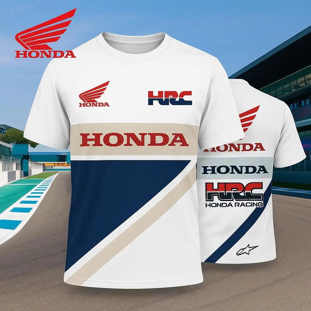 

Футболка Honda для гонок на мотоциклах на лето, удобная спортивная велосипедная майка, униформа, рубашка для любителей гонок, активный отдых на свежем воздухе