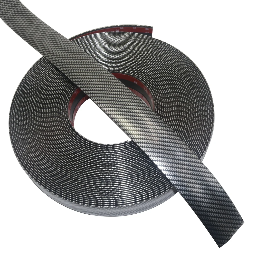 Carbon fiber patterned automotive decorative crash strips Carbon fiber patterned car stickers Width 5cm Thickness 2mm