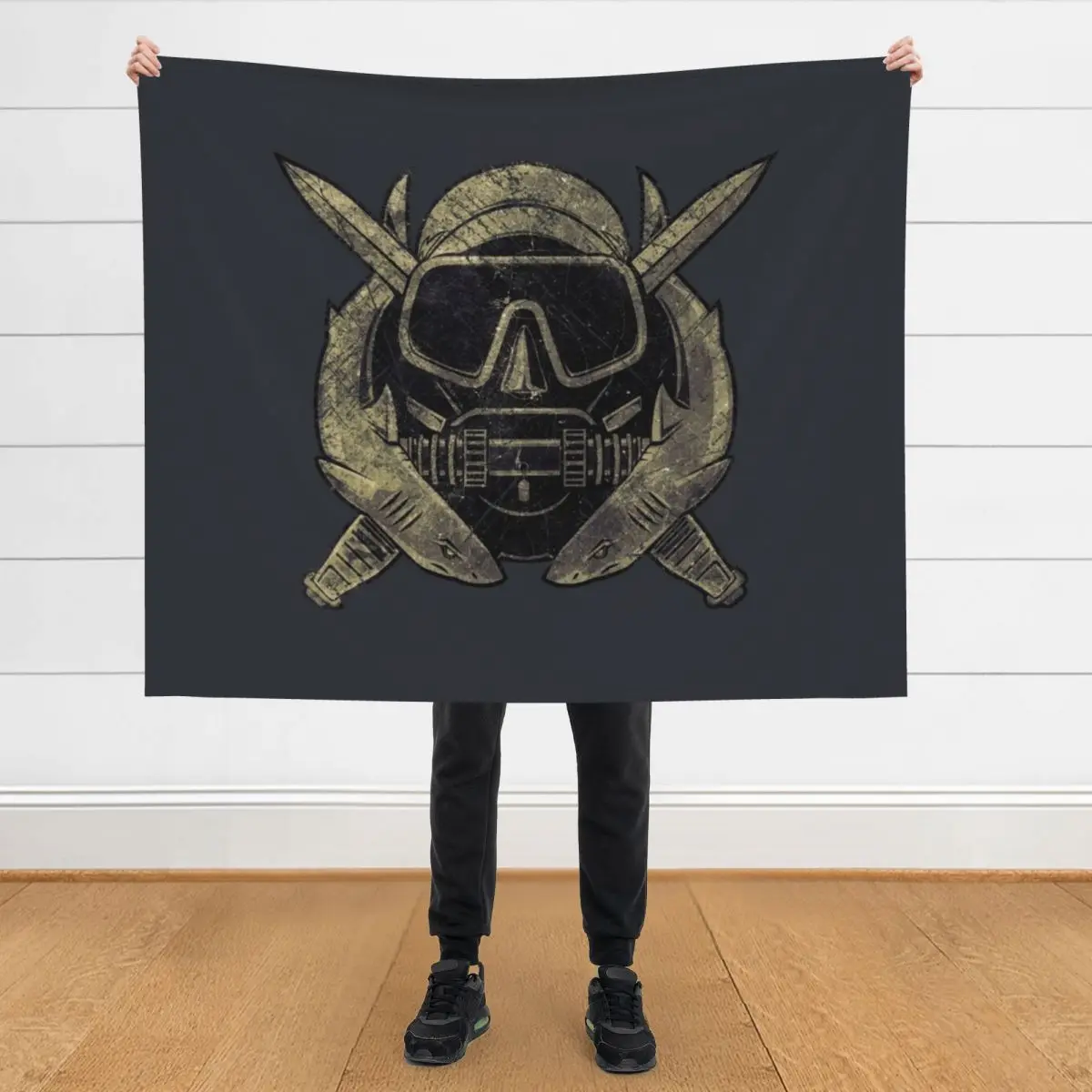 

USA Combat Diver V02 Throw Blanket Beautifuls valentine gift ideas Decoratives Blankets