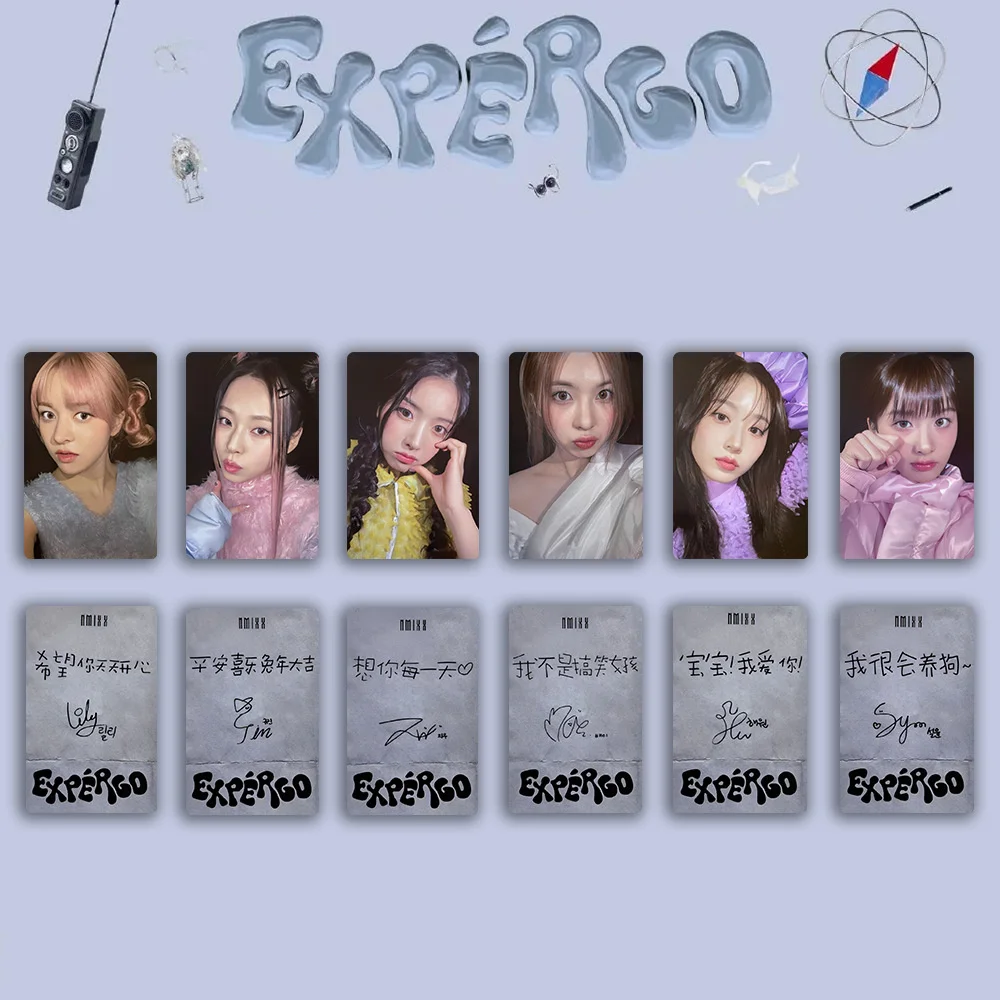 

6Pcs Kpop NMIXX Expergo Album Special Card Double Sided LOMO Card LILY HAEWON SULLYOON JIWOO KYUJIN Gift Fans Collection