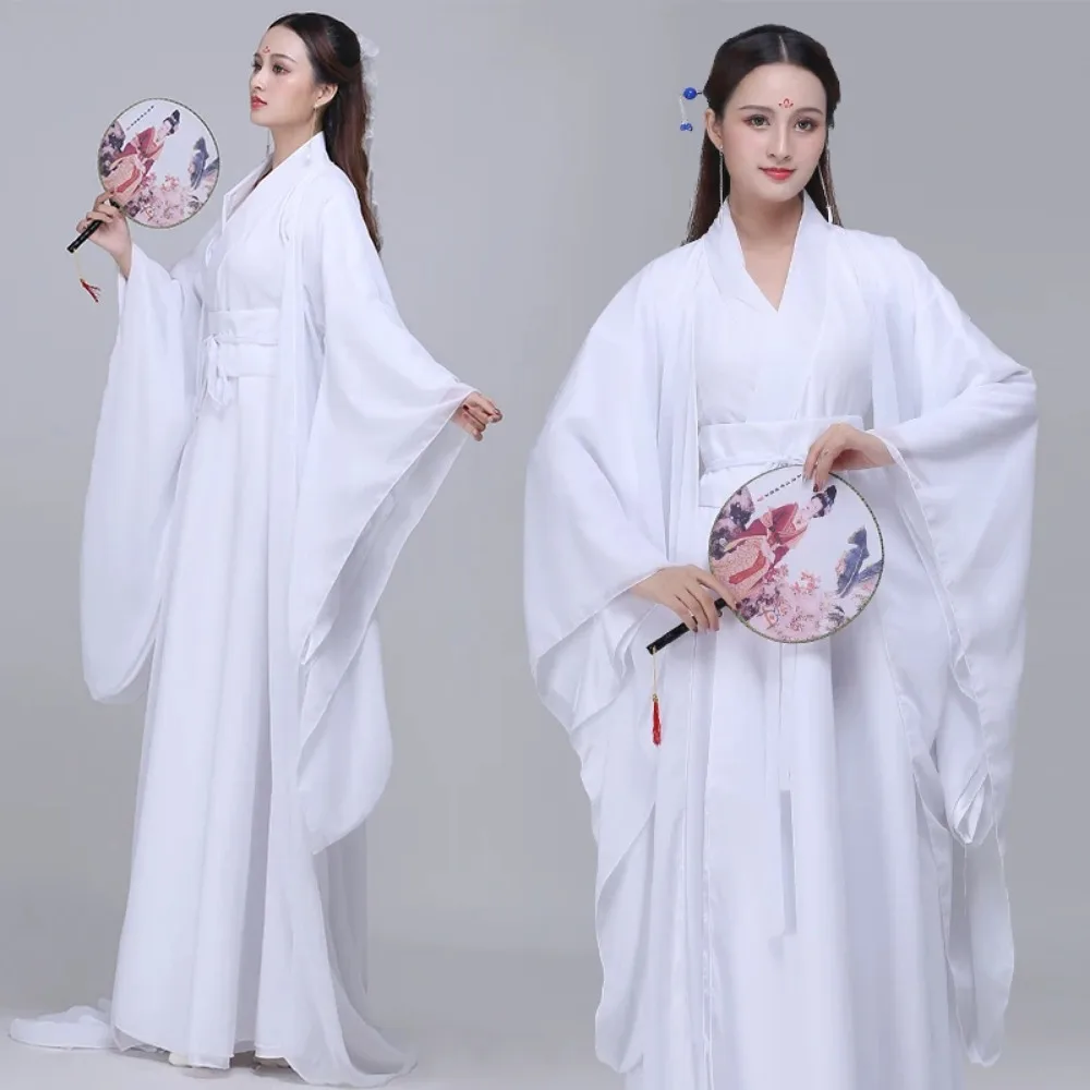 Cosplay Costume Traditional Women Hanfu Clothing Chinese  Ancient Halloween Clothes Classic Dance Zither Performance Dress Gown