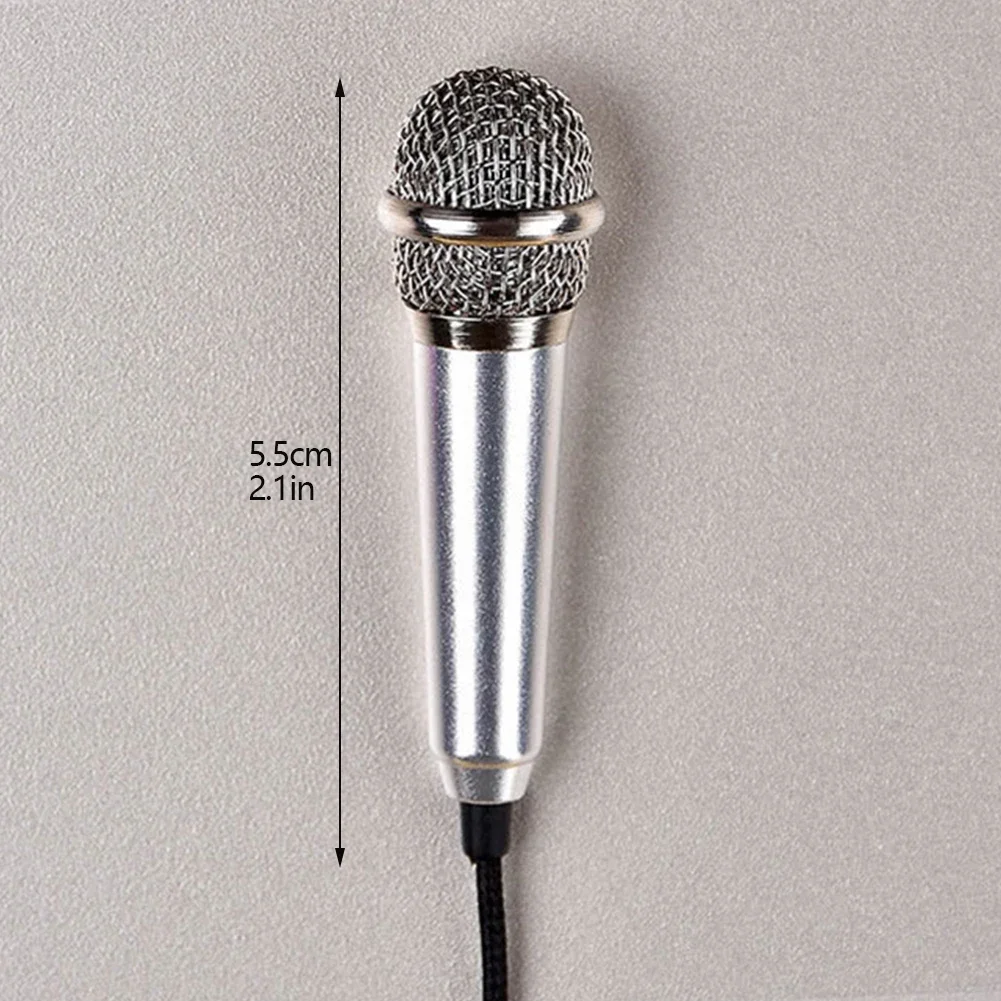 Micrófono estéreo de estudio con cable de 3,5mm, auricular Ktv, Karaoke, Mini Microfon para teléfonos inteligentes, ordenadores portátiles, PC, ordenador de escritorio Mik