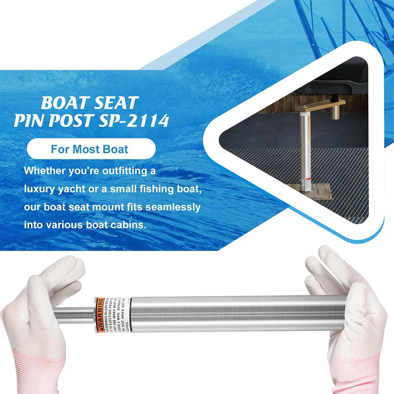 SP-2114 Boat Seat Pedestal Post, 11-Inch x 1.5-Inch, 3/4