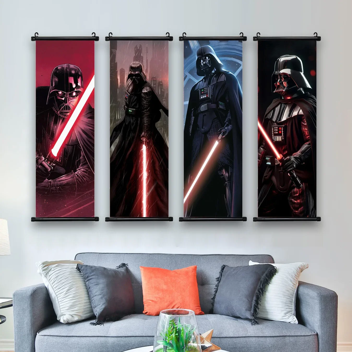 Disney Star Wars Hanging Paint Poster Darth Vader Movie Yoda Home Decor Anakin Skywalker Wallpaper Wall Artwork Scroll Picture