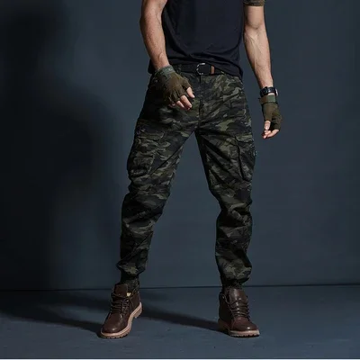 Multi-Pocket Fashions Black Army Trousers Work Wear High Quality Khaki Casual Pants Men Tactical Joggers Camouflage Cargo Pants