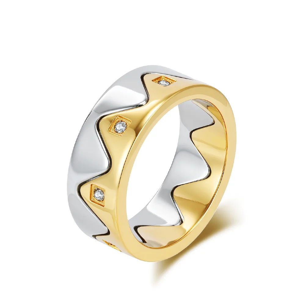 Кольцо-головоломка с короной из нержавеющей стали 2 в 1, размер 6-12