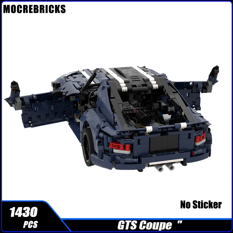 Urban Fast Speed Sportvoertuig GTS Coupe Retro Supersportwagen MOC Bouwsteen Assemblagemodel Creatieve Bakstenen Jongen Speelgoed Geschenken