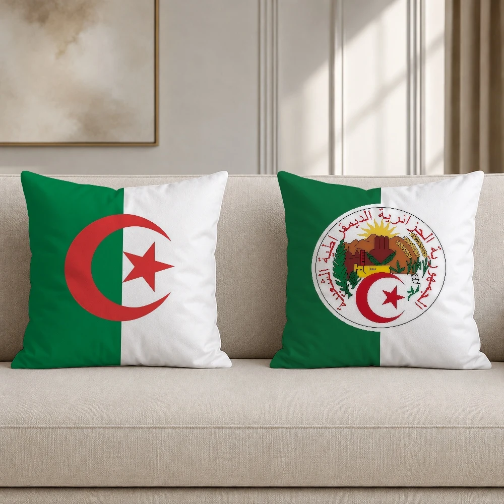 Nation Algeria Pillow Case Plush Pillow Cases Home Decoration Pillow Cover for Sofa Bed Chair Living Room