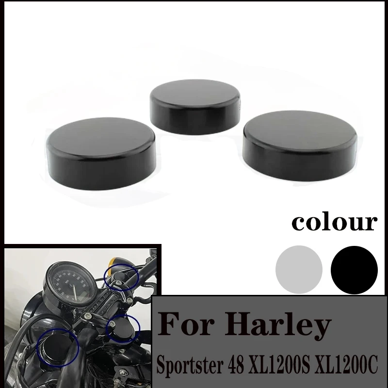 For Harley Sportster 48 XL1200S XL1200C XL1200X XL1200XS 1988-2013 Motorcycle Front Fork Cover Bolts Decorative Top Cap