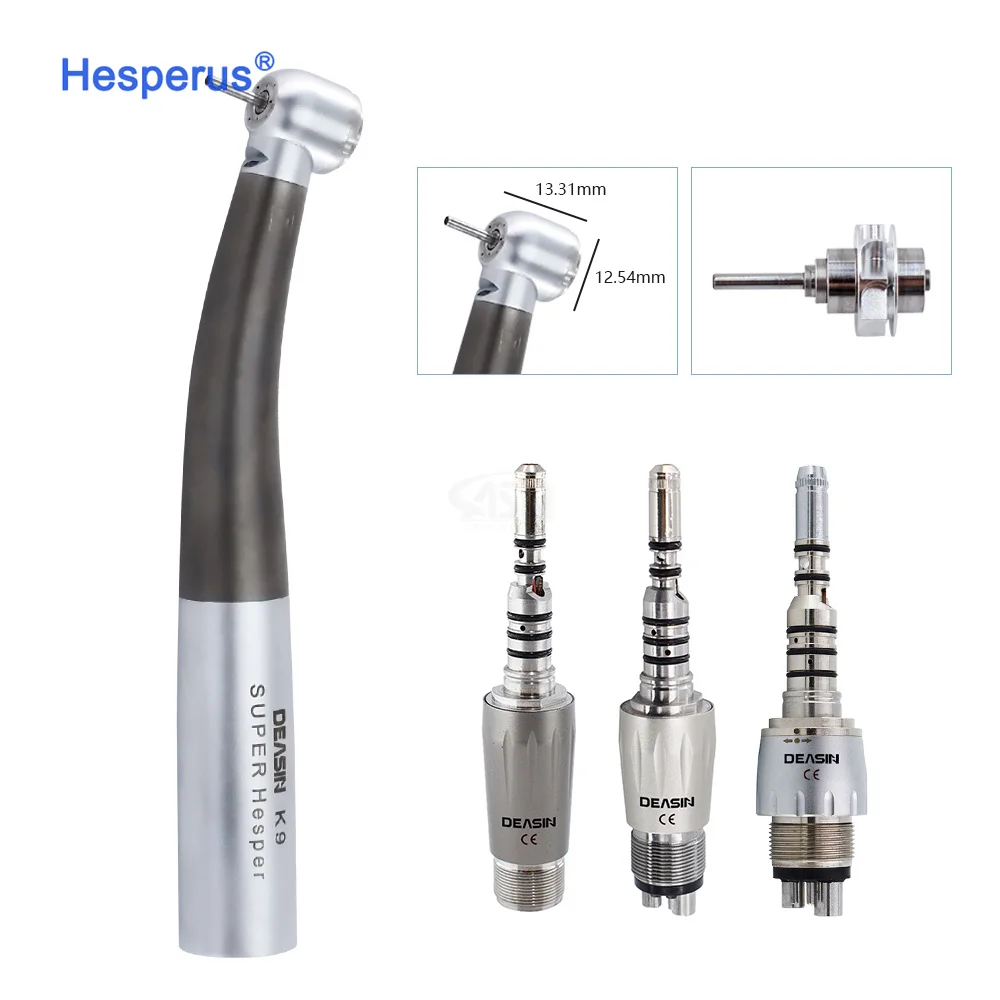 

High Quality 2/4/6 Holes Optic Fiber Quick Connector Titanium Alloy Air Turbine Ceramic Bearing High Speed Den tal Handpiece