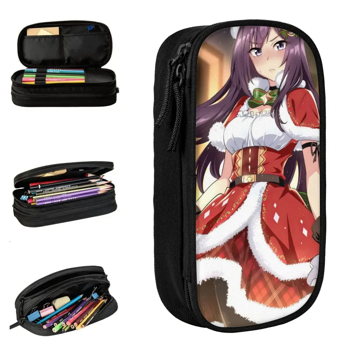 Classic Uma Musume Pretty Derby Pencil Cases Pencilcases Pen for Student Big Capacity Bag Students School Zipper Stationery