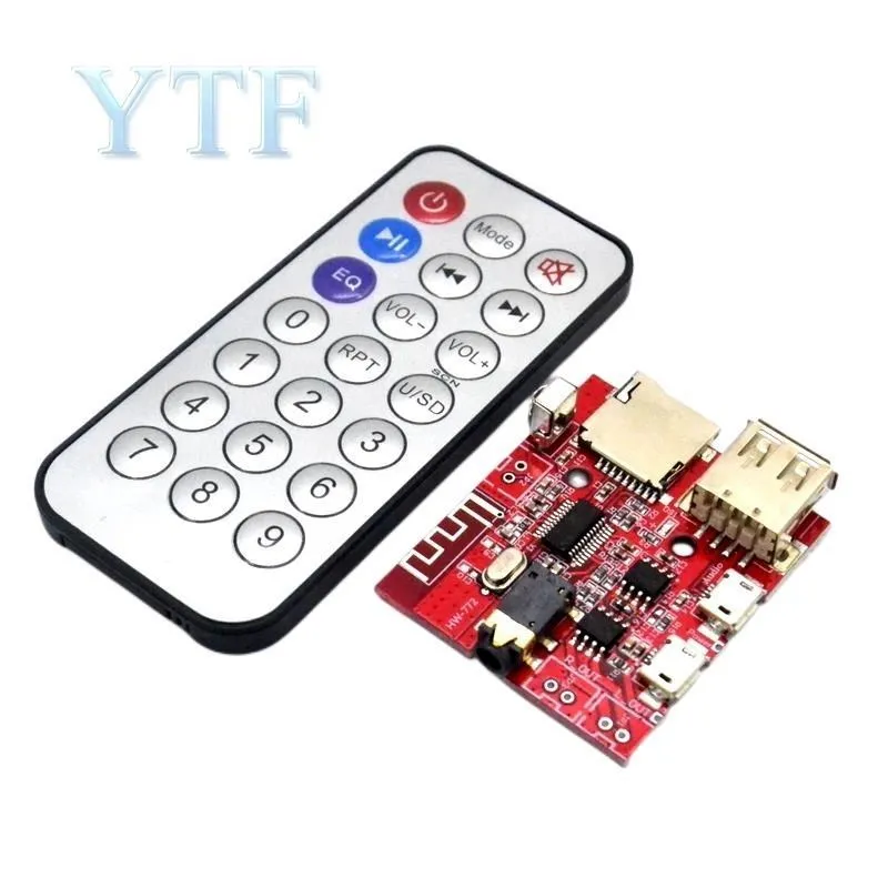 Car Bluetooth-compatible 4.1 MP3 WAV Decoding Board 3W Speaker Amplifier Audio Receiver Module Support U-DISK/IR Remote Control