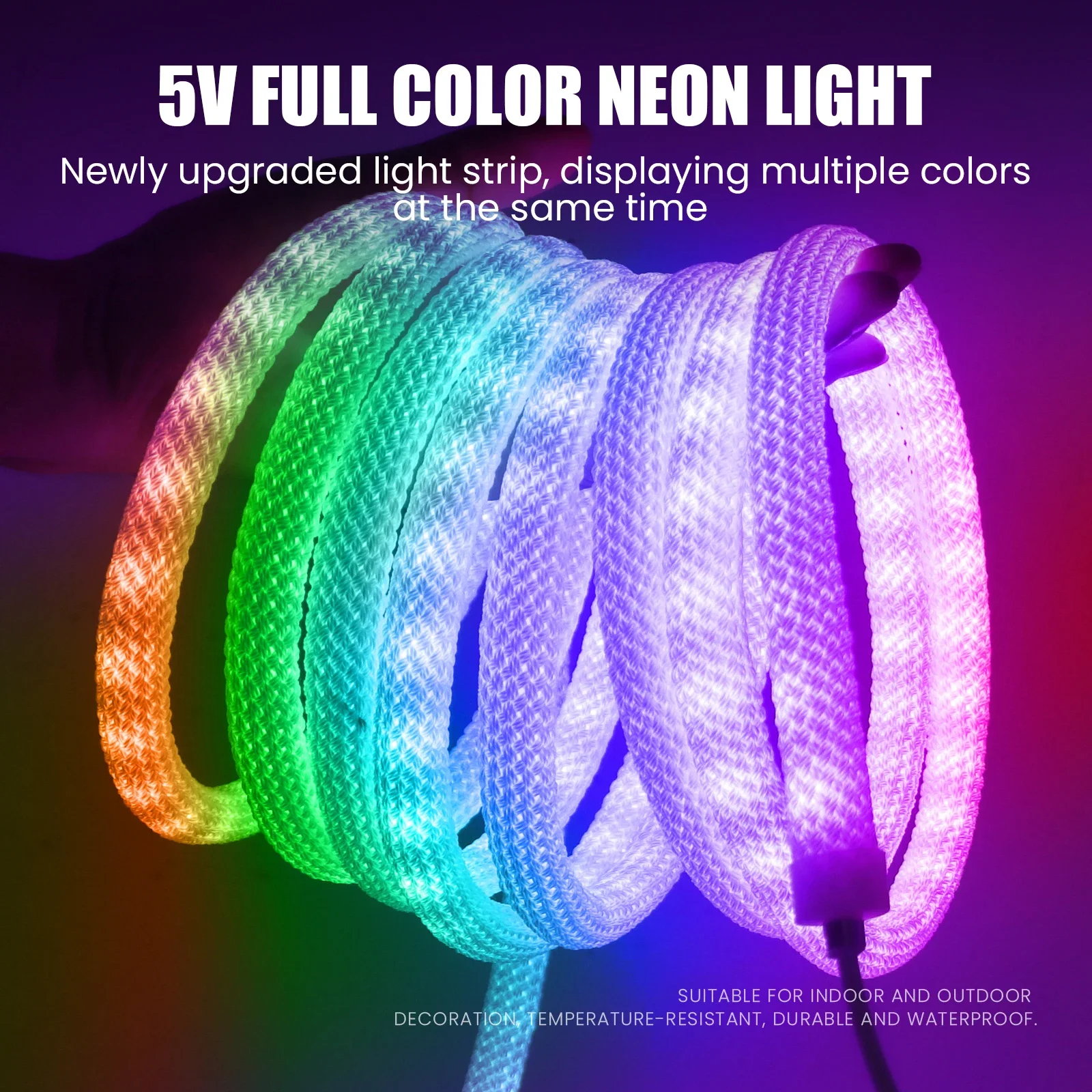 

Новый светодиодный сетчатый неоновый свет с RGB IC IP67 Водонепроницаемый Подходит для наружного украшения двора Атмосферный свет