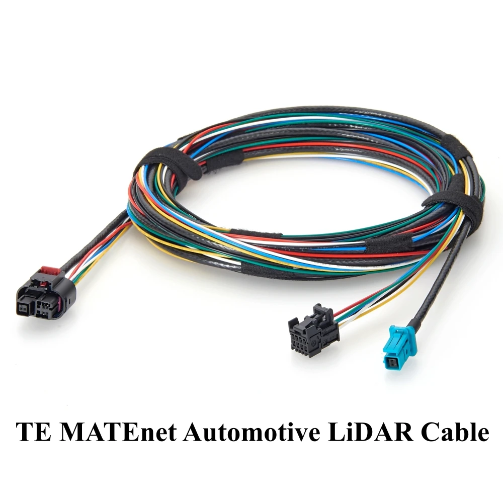 TE MATEnet LiDAR Automotive Ethernet Breakout Cable 2387380-1 to 2302510-9 & 2322346-1 100/1000BASE-T1 Sensor Harness for ADAS