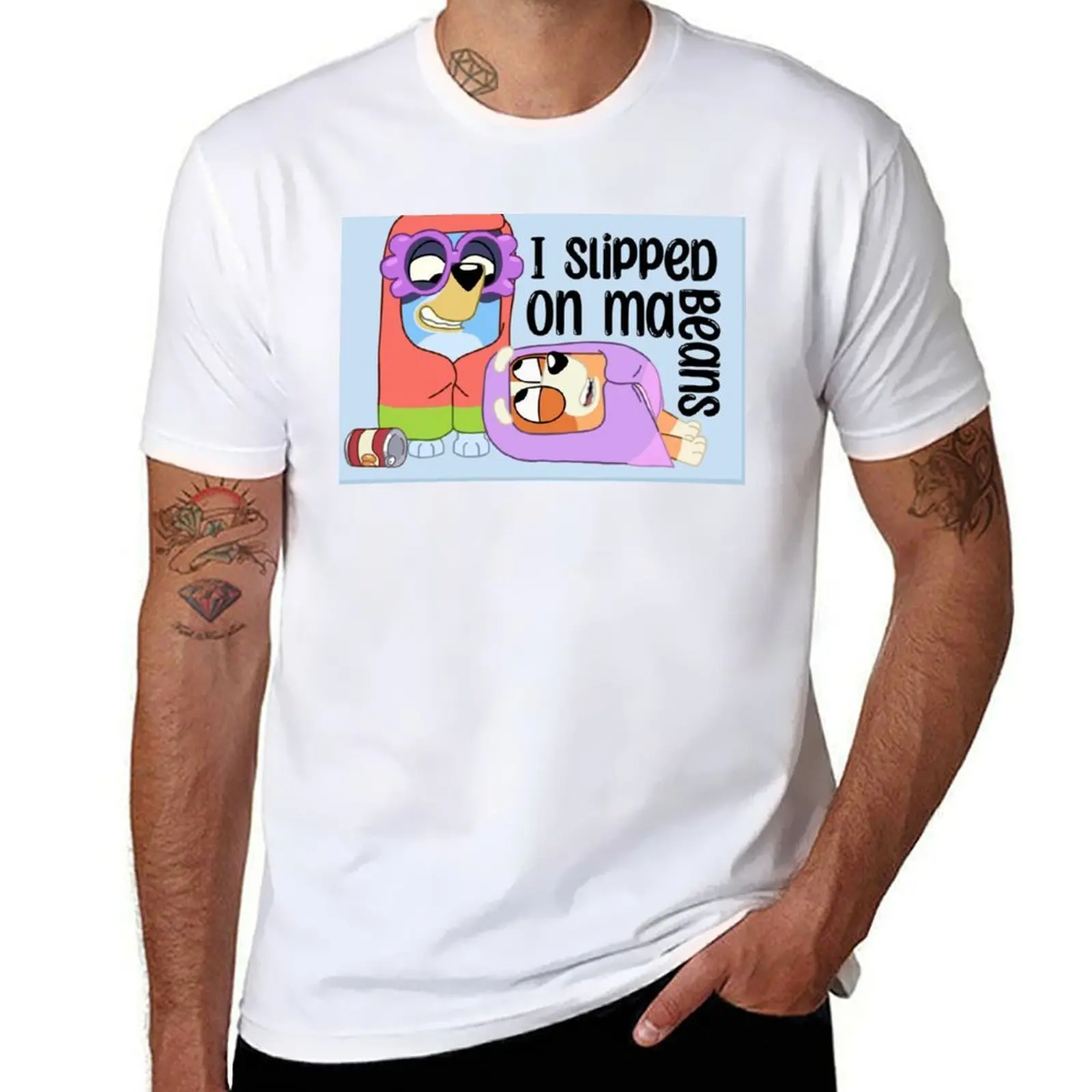 

Slipped on ma Beans T-Shirt man t shirts for men t shirts for man cotton T-Shirt