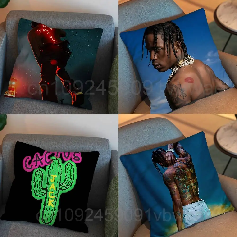 

Timeless Melody Travis Scott Pillow Case Sofa Living Room Bedroom Headboard Backrest Cushion Square Cushion Nap Time