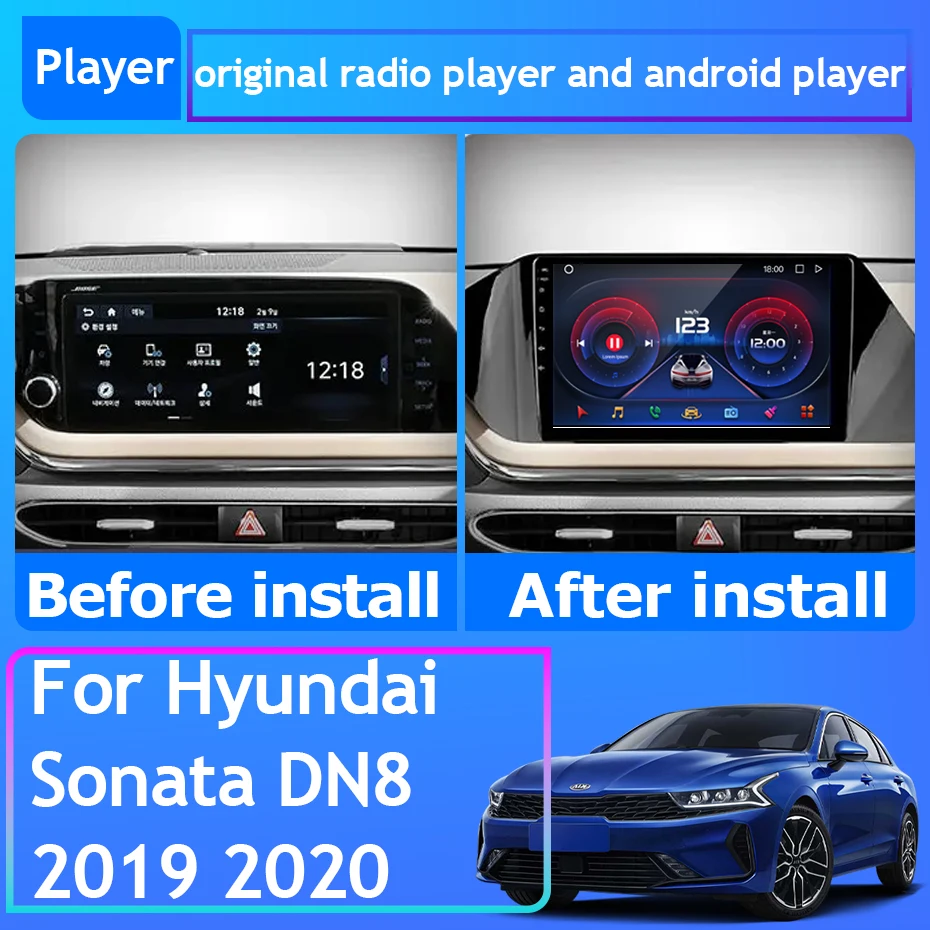 

For Hyundai Sonata DN8 2019 2020 Car Radio Carplay GPS Navigation Android Auto Stereo Video Screen No 2din Unit 5G WiFi