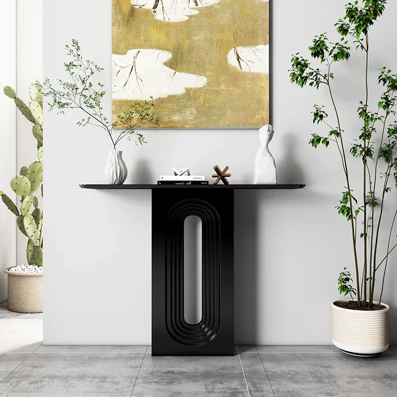 Porch Black Console Table Hallway Modern Home Entrance Console Table Office Living Room Woonkamer Tafel Furniture Decoration