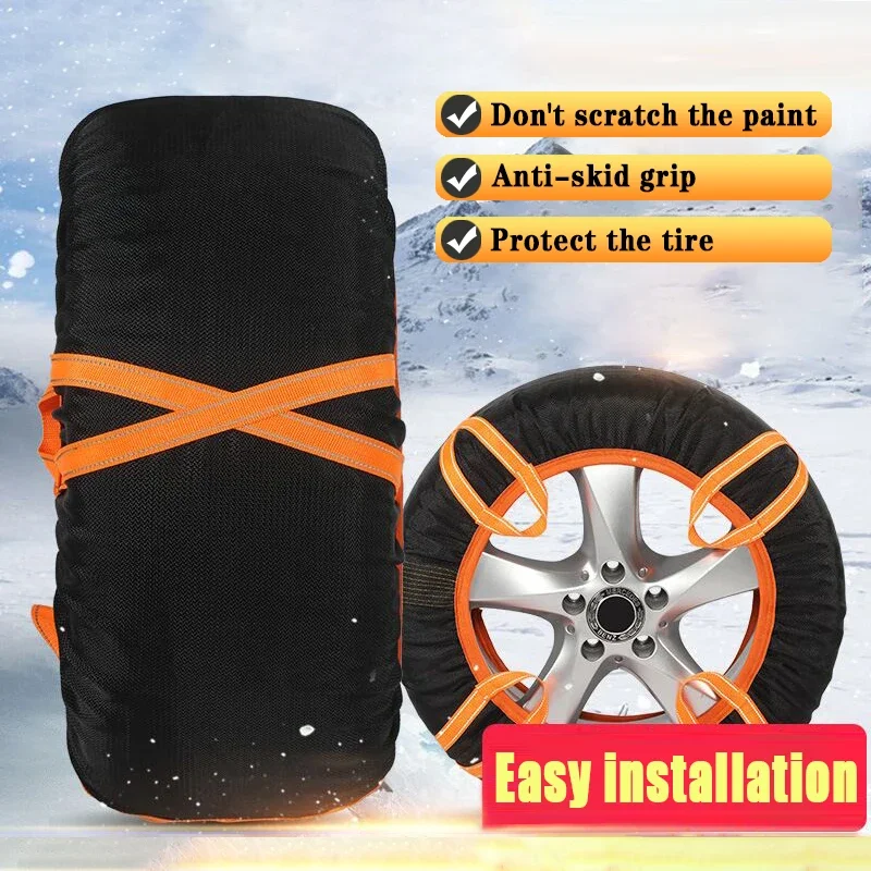 2PCS/Set Car Snow Chain for Car Tire Snow Sock Wheel Tyre Off-road Tires Winter Cars Wheel Chains SUV Winter Off Road 4x4 Vehic