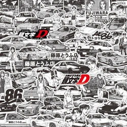 10/30/75PCS Initial D Anime Aufkleber Cartoon Kinder DIY Lustige Aufkleber Geschenk DIY Koffer Telefon Skateboard kühlschrank Helm Coole Spielzeug